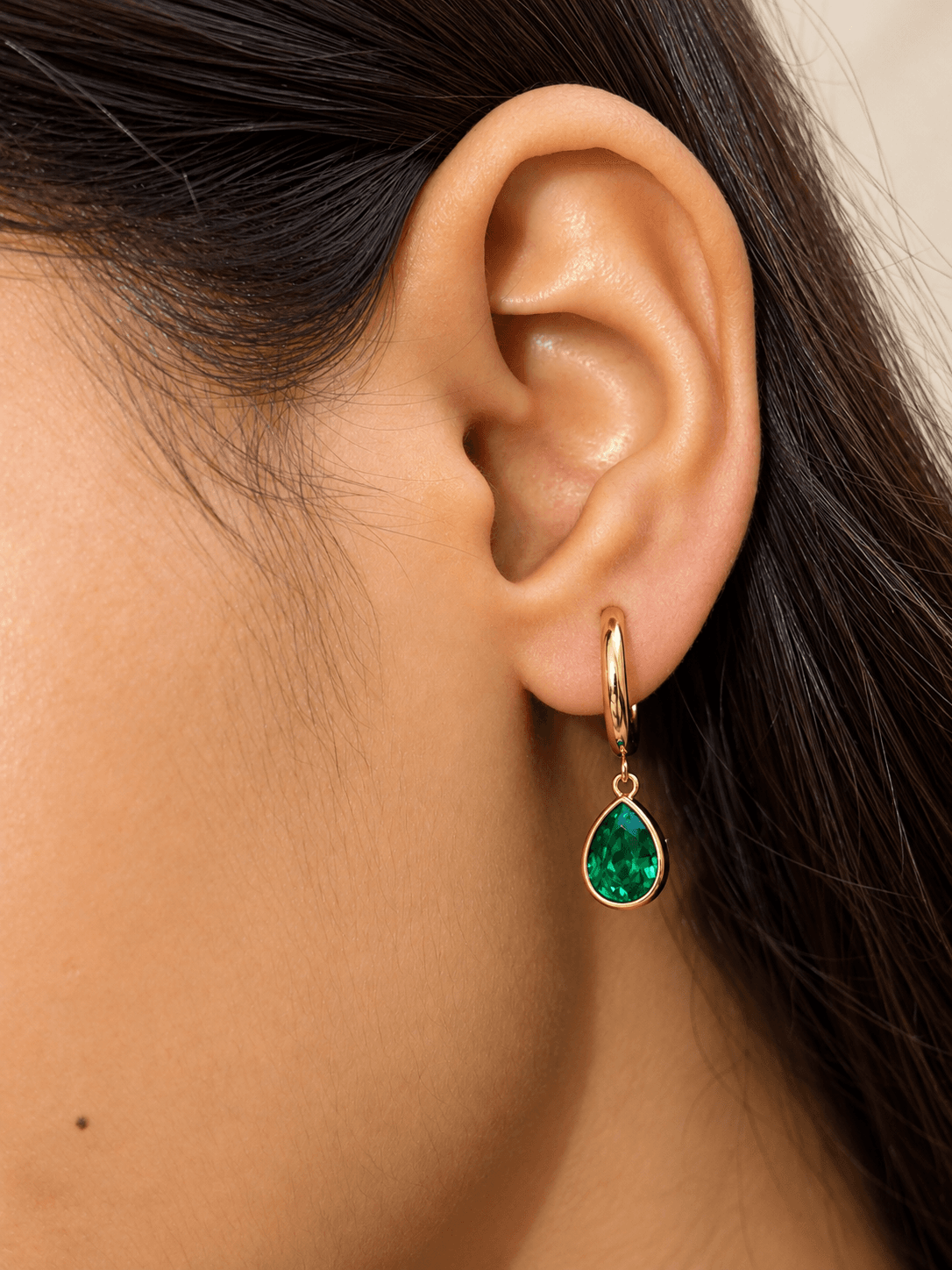 Emerald Glow Bali Earrings