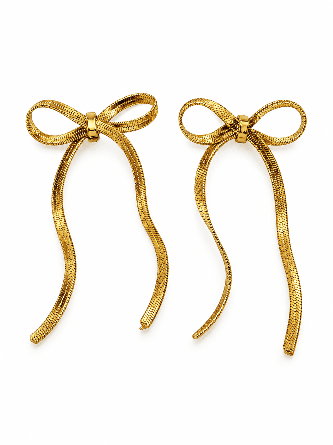 Bow Elegance Long Earrings